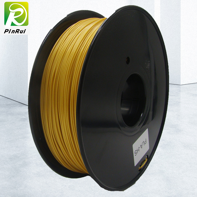 Pinrui 고품질 1kg 3D PLA 프린터 필라멘트 옐로우 골드 컬러