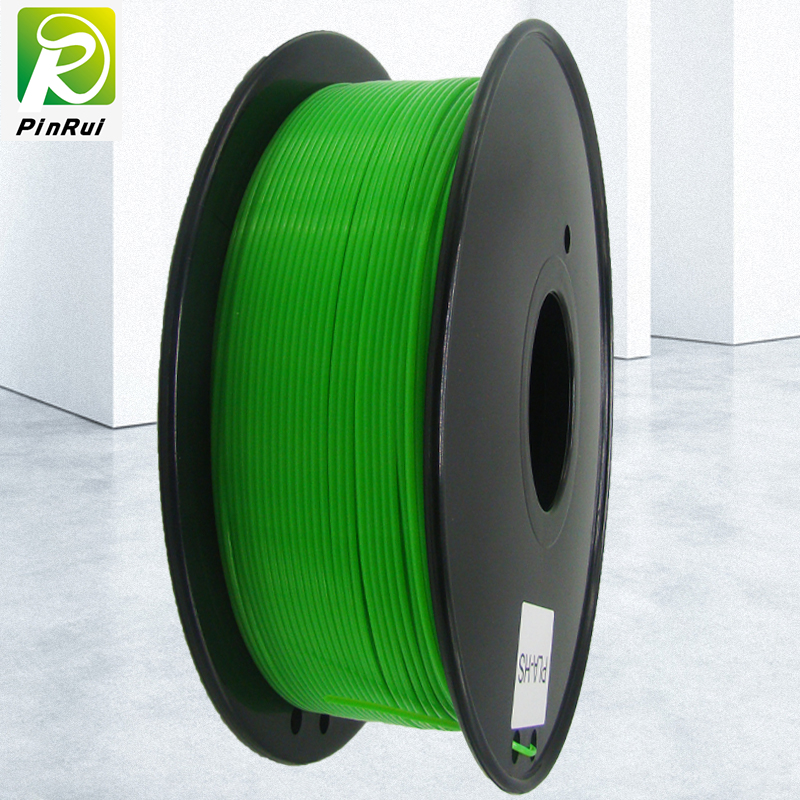 Pinrui 고품질 1kg 3D PLA 프린터 필라멘트 투명한 녹색 색상