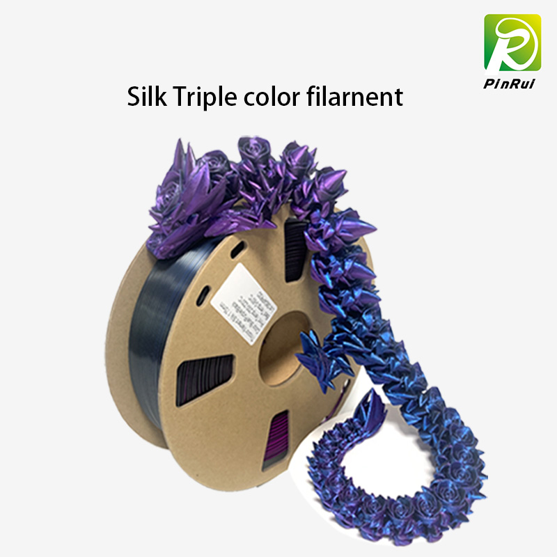 PLA 필라멘트 실크 트리플 컬러 필라멘트, 1.75mm 3D 필라멘트, 3D 프린터 필라멘트